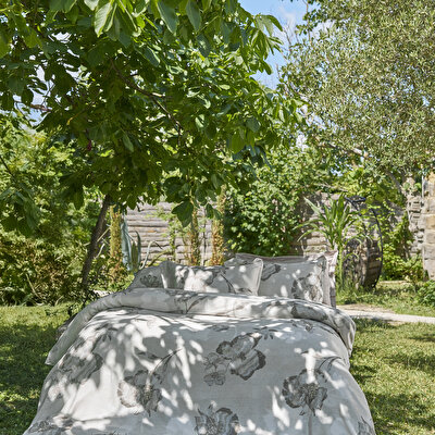 Taç Reborn Primrose Bambu Çift Kişilik Nevresim Takımı Bej