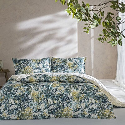 Taç Reborn Alyssa Bambu Çift Kişilik Nevresim Takımı Mavi