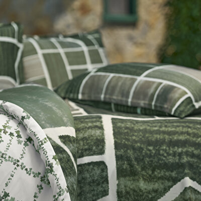 Taç Reborn Lumea Bambu Çift Kişilik Nevresim Takımı Yeşil