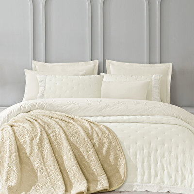 Taç Calantha 3lü Çeyiz Seti Ekru