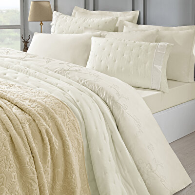 Taç Calantha 3lü Çeyiz Seti Ekru