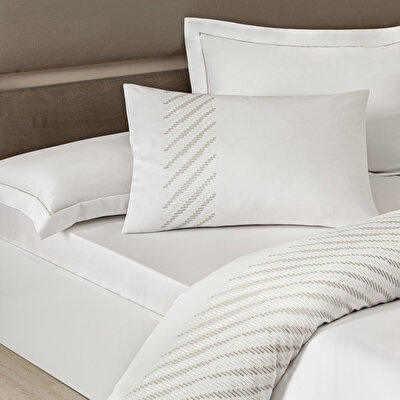 Taç Julietta Yatak Örtülü Çift Kişilik Nevresim Seti Bej