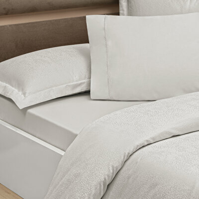 Taç Clarissa Yatak Örtülü Çift Kişilik Nevresim Seti Gri