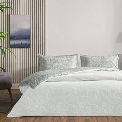 Taç Shimmer Seç&Ser Çift Kişilik Nevresim Takımı Gri