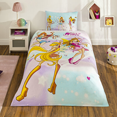 Taç Lisanslı Winx Magic Tek Kişilik Pamuk Nevresim Takımı