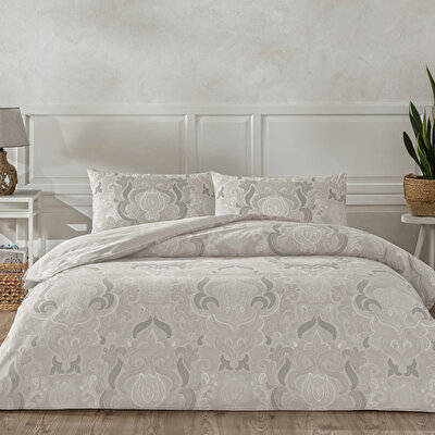 Taç Norellia Ranforce Çift Kişilik Nevresim Takımı Gri