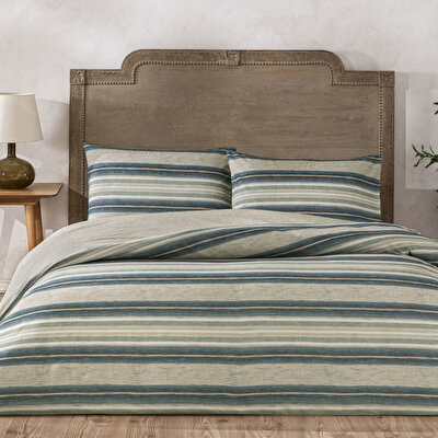 Taç Nores Ranforce Tek Kişilik Nevresim Takımı Mavi