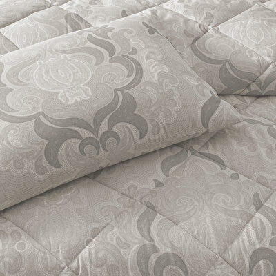 Taç Norellia Ranforce Tek Kişilik Yorgan Seti Gri