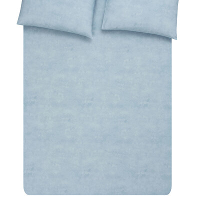 Taç Butik Velur Pamuk Çarşaf Tek Kişilik Mavi