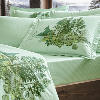 Taç Butik Brisa Pamuk 2'li Yastık Kılıfı Seti Yeşil