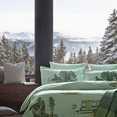 Taç Butik Brisa Pamuk 2'li Yastık Kılıfı Seti Yeşil