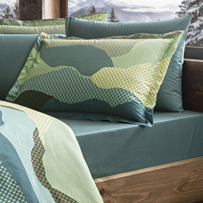 Taç Butik Brisa Pamuk 2'li Yastık Kılıfı Seti Yeşil