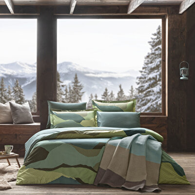 Taç Butik Brisa Pamuk 2'li Yastık Kılıfı Seti Yeşil