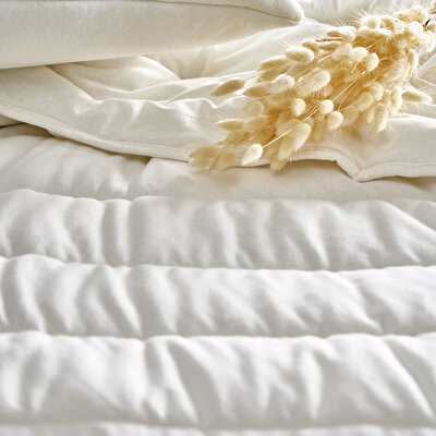 Taç Cosy Penye Tek Kişilik Yorgan Beyaz