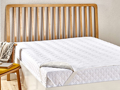 Taç Dreamer Pamuk Çift Kişilik Uyku Pedi Beyaz