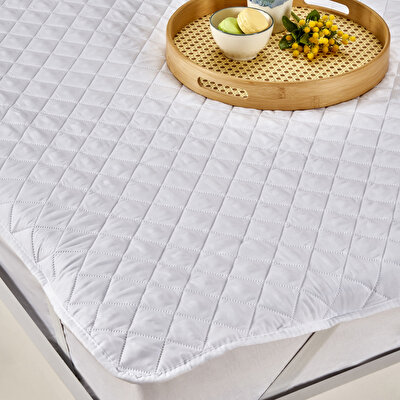 Taç Eco Care Tek Kişilik Sıvı Geçirmez Yatak Alezi Beyaz