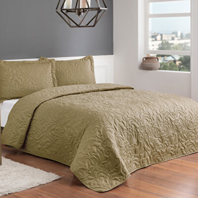 Taç Gala Tek Kişilik Yatak Örtüsü Seti Gold