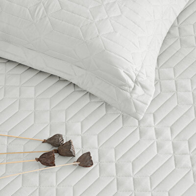 Taç Parley Çift Kişilik Yatak Örtüsü Seti Gri