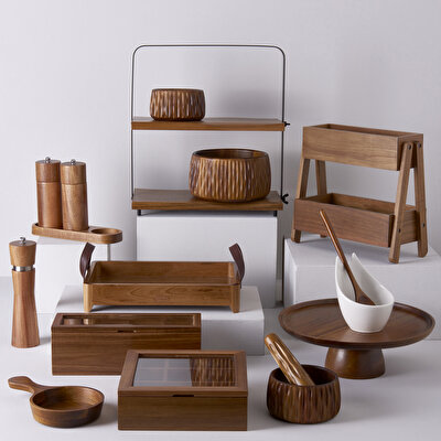 Linens Accacia Akasya 26,5x9x9 cm Düzenleyici Kutu