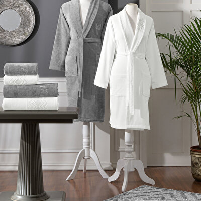 Taç Elora 18'li Masa Örtüsü Seti Antrasit