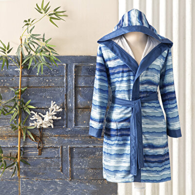 Taç Wave Pamuk L/XL Genç Bornoz Çok Renkli