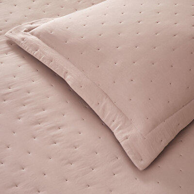 Taç Rita Çift Kişilik Yatak Örtüsü Takımı Pudra