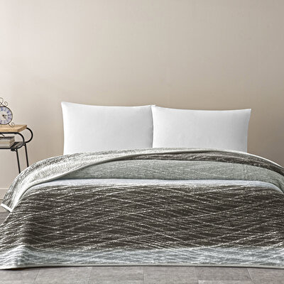 Taç Cosmos Tek Kişilik Battaniye Gri