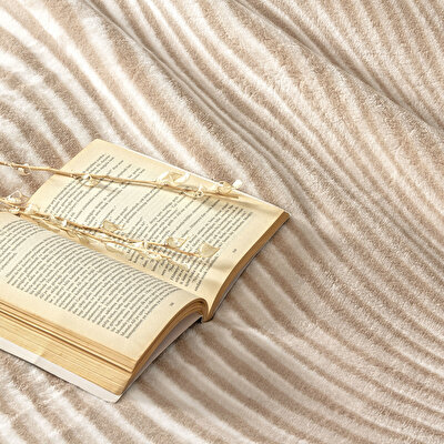 Taç Dune Tek Kişilik Battaniye Bej