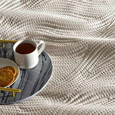 Taç Harlow Çift Kişilik Yatak Örtüsü Takımı Gri