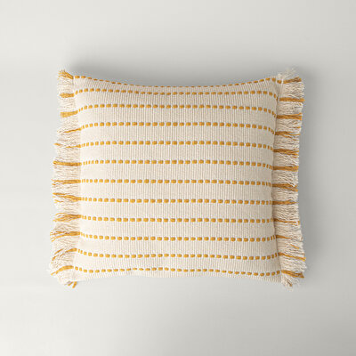 Linens Gunny 45x45 cm Kırlent Kılıfı Hardal