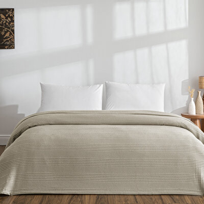 Taç Monet Pamuk Çift Kişilik Pike Vizon