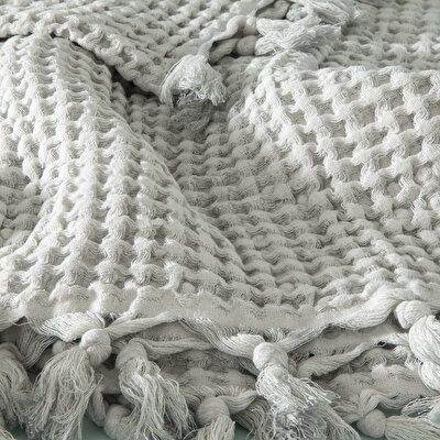 Taç Butik Göcek Pike Pamuk Çift Kişilik Pike Gri