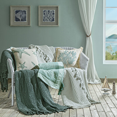 Taç Butik Göcek Pike Pamuk Çift Kişilik Pike Gri