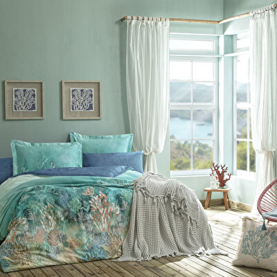 Taç Butik Göcek Pike Pamuk Çift Kişilik Pike Gri