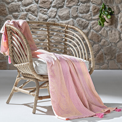 Taç Butik Alaçatı Throw Pembe