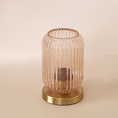 Butik Alaçatı Abajur Somon