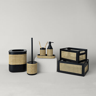 Linens Luther 25X16X12,3 cm Düzenleyici Sepet Siyah