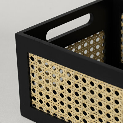 Linens Luther 25X16X12,3 cm Düzenleyici Sepet Siyah