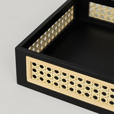 Linens Luther 24X24X10 cm Peçete Kutusu Siyah