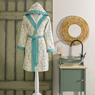 Taç Vario Pamuk Poliester Genç Bornoz Mint 15-18 Yaş