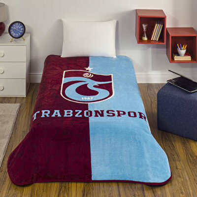 Lisanslı Trabzonspor Parçalı Tek Kişilik Battaniye