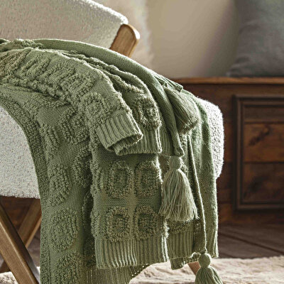 Taç Butik Patagonya Akrilik Throw Yeşil