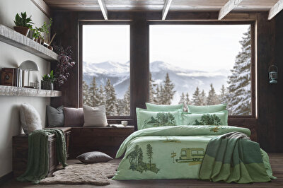 Taç Butik Patagonya Akrilik Throw Yeşil