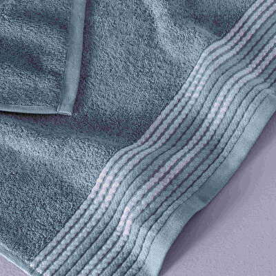 Taç Butik Doğu Ekspresi Pamuk Yüz Havlusu Mavi 50x85