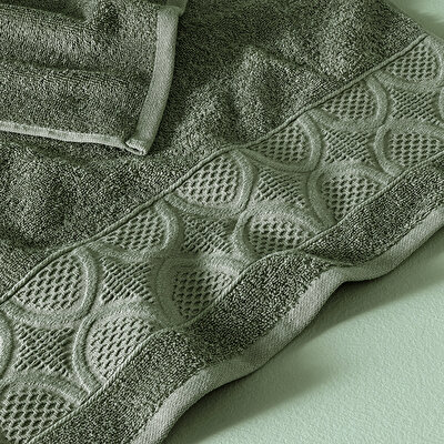 Taç Butik Patagonya Pamuk Yüz Havlusu Haki 50x85