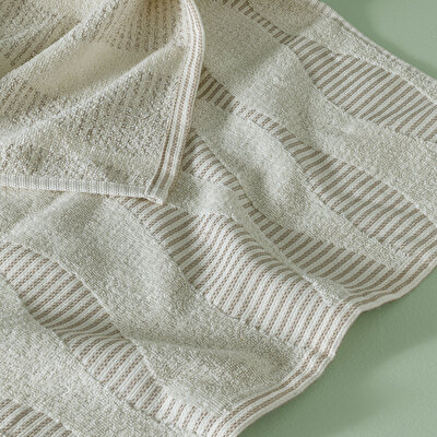 Taç Butik Patagonya Pamuk Banyo Havlusu Ekru 70x140